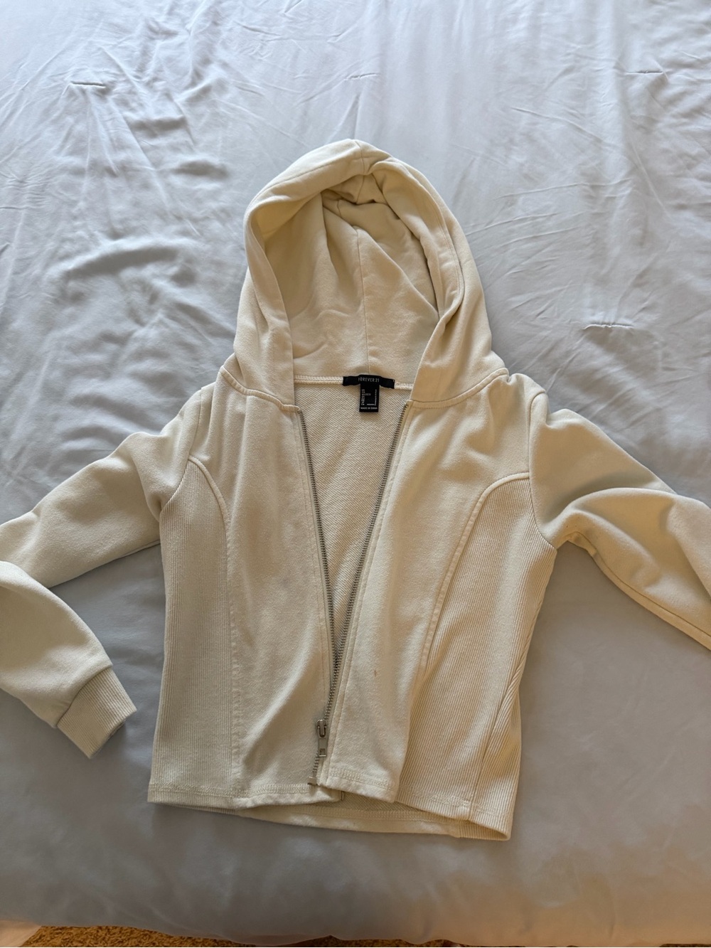 Women’s full zip hoodie cream